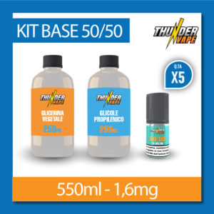 KIT BASE 550ml 1,6mg nicotina – 50VG/50PG